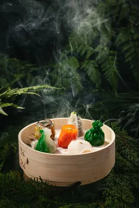 Dish at SHI, low key light. Food photography in Dubai by Artur Begel