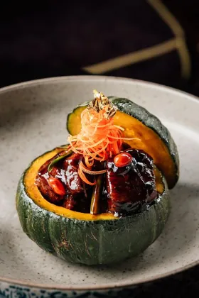 Dish at Shanghai Me, hard flash light. Food photography in Dubai by Artur Begel