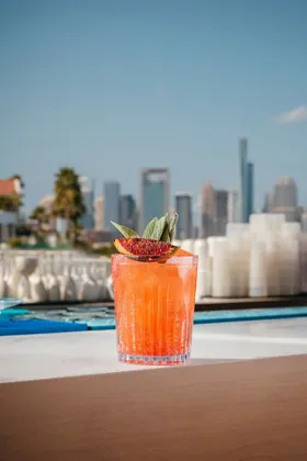 Drink at Isola, editorial light. Food photography in Dubai by Artur Begel