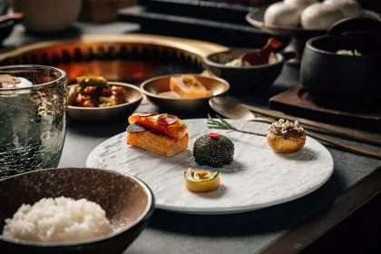 Dish at HANU, editorial light. Food photography in Dubai by Artur Begel