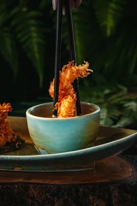 Dish at SHI, low key light. Food photography in Dubai by Artur Begel