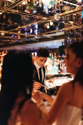 Drink at GAIA, low key light. Food photography in Dubai by Artur Begel