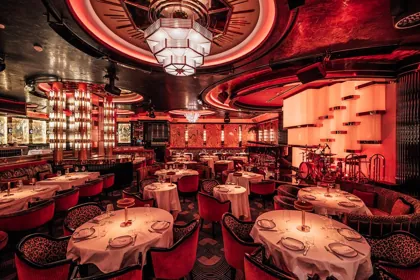 Interior of Adaline, low key light. Food photography in Dubai by Artur Begel