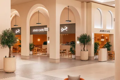 Interior of Joud Coffee, editorial light. Food photography in Dubai by Artur Begel