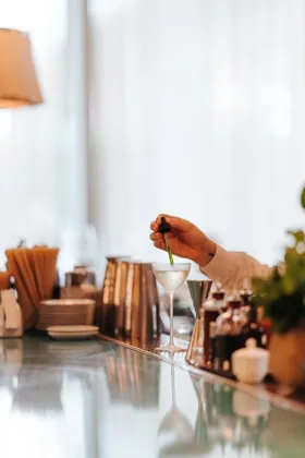 Drink at GAIA, high key light. Food photography in Dubai by Artur Begel