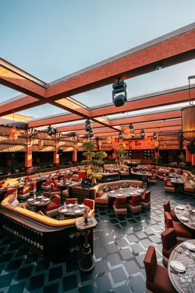Interior of INA, editorial light. Food photography in Dubai by Artur Begel