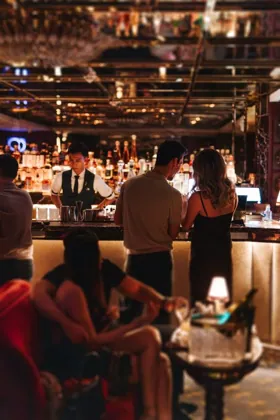 Interior of NYX, low key light. Food photography in Dubai by Artur Begel