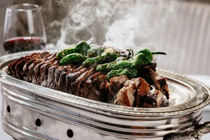 Dish at La Nina, hard flash light. Food photography in Dubai by Artur Begel