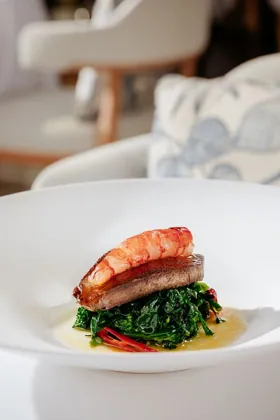 Dish at L'Amo, editorial light. Food photography in Dubai by Artur Begel