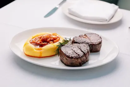 Dish at GAIA, high key light. Food photography in Dubai by Artur Begel