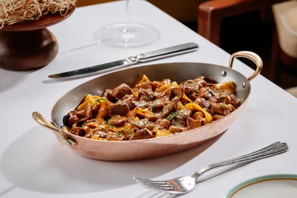 Dish at Signor Sassi, hard flash light. Food photography in Dubai by Artur Begel