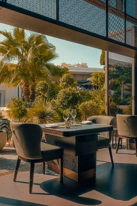 Interior of HANU, editorial light. Food photography in Dubai by Artur Begel