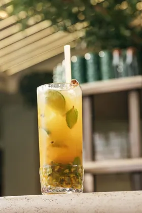 Drink at Novikov, editorial light. Food photography in Dubai by Artur Begel