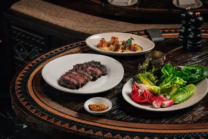 Interior of INA, low key light. Food photography in Dubai by Artur Begel