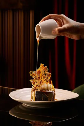 Dish at Kapitol, low key light. Food photography in Dubai by Artur Begel