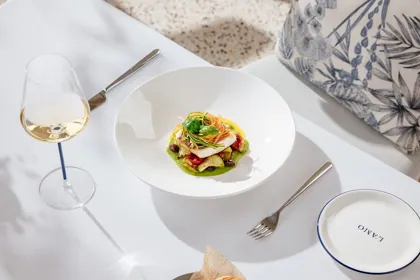 Dish at L'Amo, high key light. Food photography in Dubai by Artur Begel