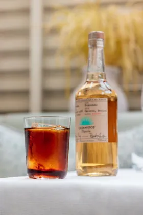 Drink at GAIA, hard flash light. Food photography in Dubai by Artur Begel
