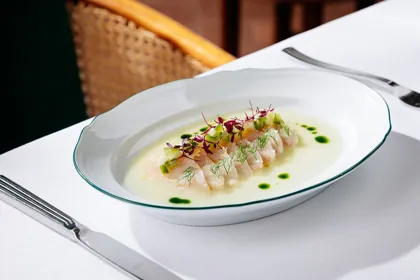 Dish at Chic Nonna, hard flash light. Food photography in Dubai by Artur Begel