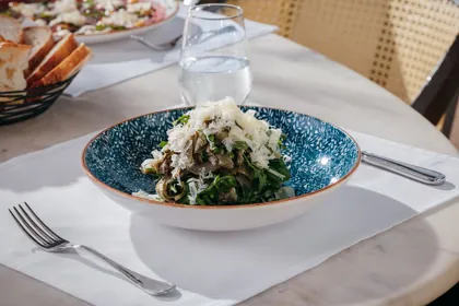 Dish at Isola, hard flash light. Food photography in Dubai by Artur Begel