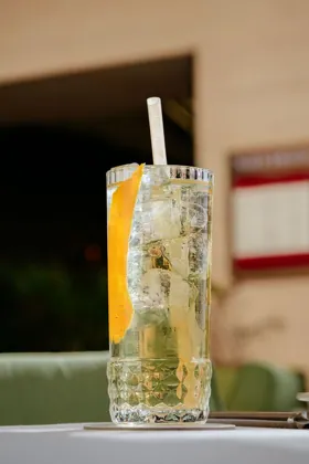 Drink at Novikov, editorial light. Food photography in Dubai by Artur Begel