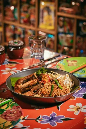 Dish at SipSong, hard flash light. Food photography in Dubai by Artur Begel