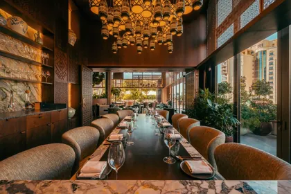 Interior of HANU, editorial light. Food photography in Dubai by Artur Begel