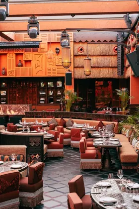 Interior of INA, editorial light. Food photography in Dubai by Artur Begel