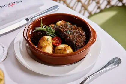 Dish at Novikov, hard flash light. Food photography in Dubai by Artur Begel