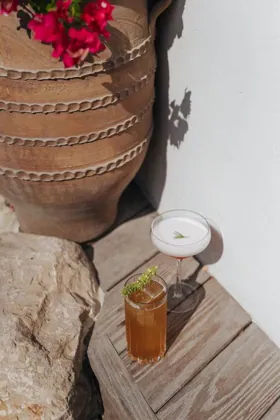 Drink at Sirene by Gaia, editorial light. Food photography in Dubai by Artur Begel