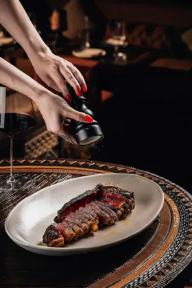 Dish at INA, low key light. Food photography in Dubai by Artur Begel