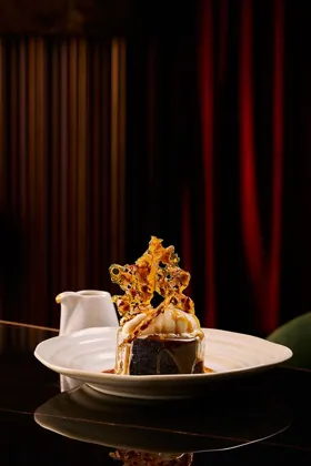 Dish at Kapitol, low key light. Food photography in Dubai by Artur Begel