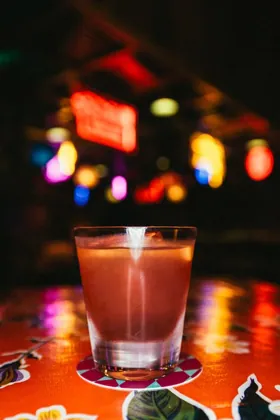 Drink at SipSong, low key light. Food photography in Dubai by Artur Begel