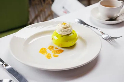 Dish at GAIA, high key light. Food photography in Dubai by Artur Begel