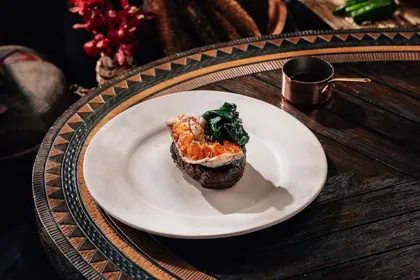 Dish at INA, hard flash light. Food photography in Dubai by Artur Begel