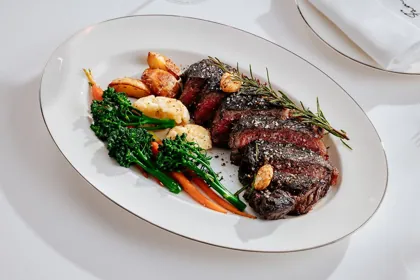Dish at La Famiglia restaurant, hard flash light. Food photography in Dubai by Artur Begel
