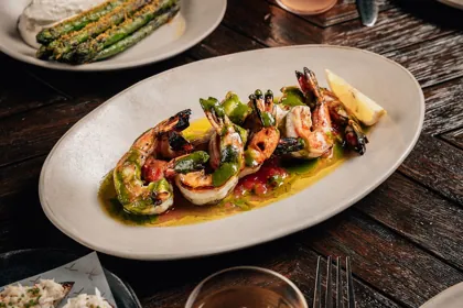 Dish at INA, editorial light. Food photography in Dubai by Artur Begel