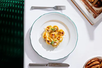 Dish at Chic Nonna, hard flash light. Food photography in Dubai by Artur Begel