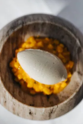 Dish at Sirene by Gaia, natural light. Food photography in Dubai by Artur Begel