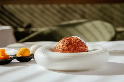 Dish at La Famiglia restaurant, hard flash light. Food photography in Dubai by Artur Begel