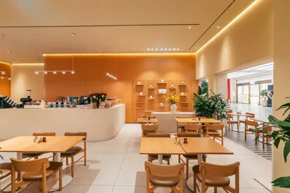 Interior of Joud Coffee, editorial light. Food photography in Dubai by Artur Begel