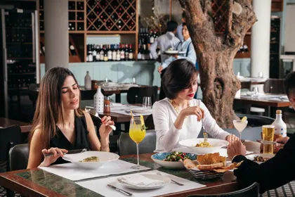Interior of Isola, editorial light. Food photography in Dubai by Artur Begel