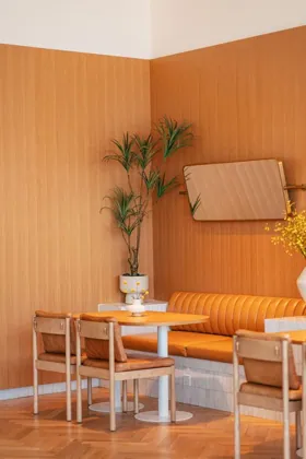 Interior of Joud Coffee, editorial light. Food photography in Dubai by Artur Begel