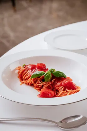 Dish at La Famiglia restaurant, high key light. Food photography in Dubai by Artur Begel