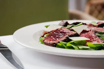 Dish at GAIA, hard flash light. Food photography in Dubai by Artur Begel