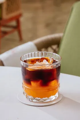 Drink at Novikov, editorial light. Food photography in Dubai by Artur Begel