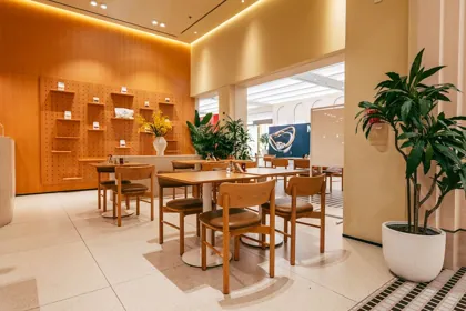 Interior of Joud Coffee, editorial light. Food photography in Dubai by Artur Begel