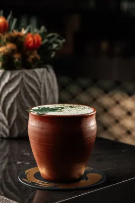 Drink at Attiko, low key light. Food photography in Dubai by Artur Begel