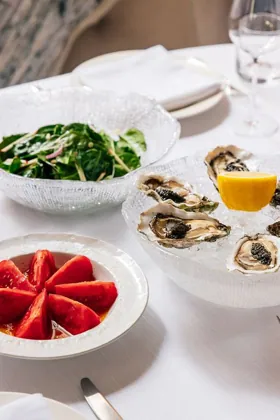 Dish at GAIA, high key light. Food photography in Dubai by Artur Begel