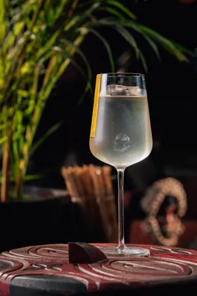 Drink at INA, low key light. Food photography in Dubai by Artur Begel