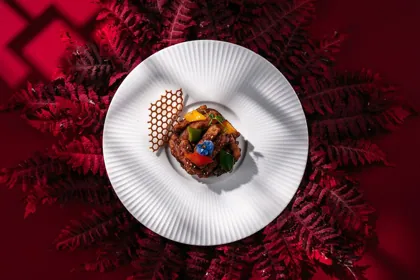 Dish at Moli, hard flash light. Food photography in Dubai by Artur Begel